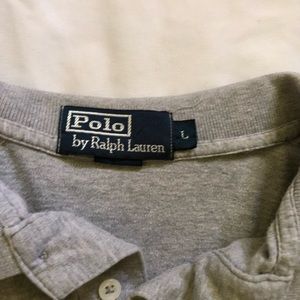 Mens gray polo shirt